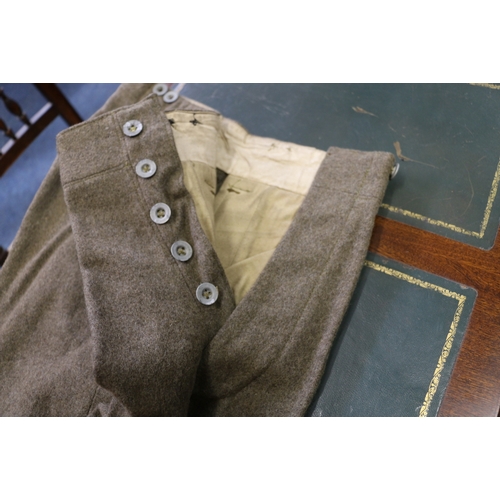 456 - British Army dress uniform khaki green jacket with Durham Light Infantry DLI brass buttons, shoulder... 