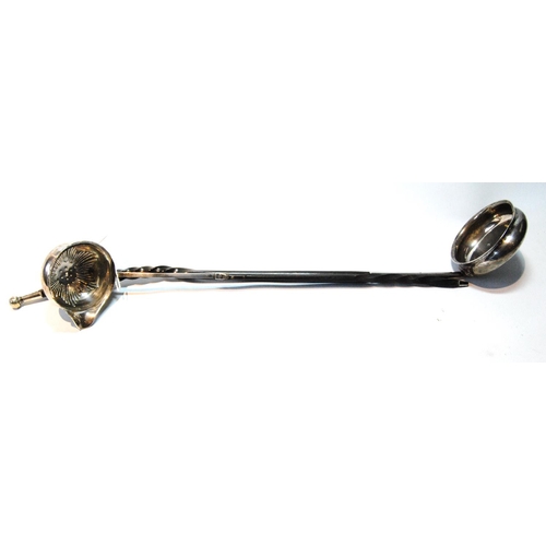 1 - Silver toddy ladle with plain circular bowl and whalebone handle by A. Sterling, Glasgow 1831, and a... 