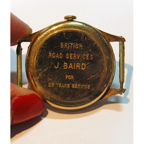 120 - Gent's Garrard 9ct gold watch, British Road Services presentation, 1966.