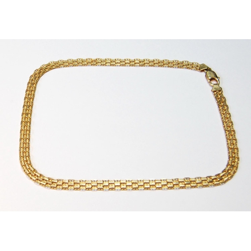 130 - 9ct gold necklet, 15g.