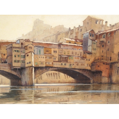 152 - CHARLES OPPENHEIMER (1875 - 1961)Ponte VecchioWatercolour, with accompanying letter of provenance, 2... 