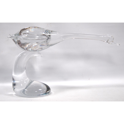 183 - Murano glass swan by V. Nason & Co., 25cm high and 43cm long.