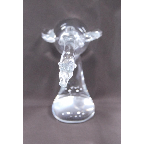 183 - Murano glass swan by V. Nason & Co., 25cm high and 43cm long.