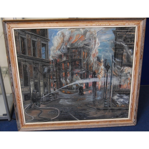 224 - Z. CLEMPERT (BRITISH, 20TH CENTURY)The Blitz, PaddingtonSigned lower right, oil on canvas, 91cm x 10... 