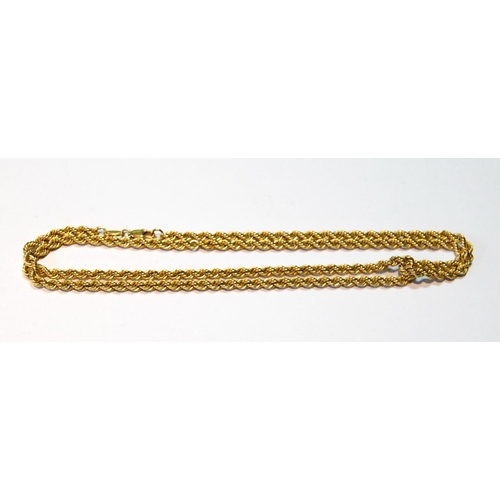 33 - Gold Prince of Wales pattern necklet, 12.6g.