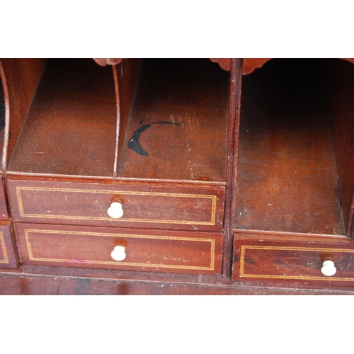 371 - 19th century mahogany secretaire chest, the rectangular top over concealed frieze drawer, deep drawe... 