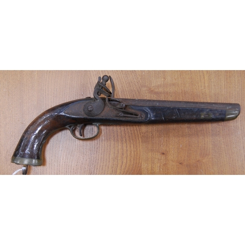 205 - Flintlock pistol, 39cm.