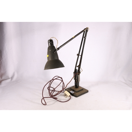 340 - Herbert Terry of Redditch angle poise desk lamp with Crabtree patent shade, 97cm tall