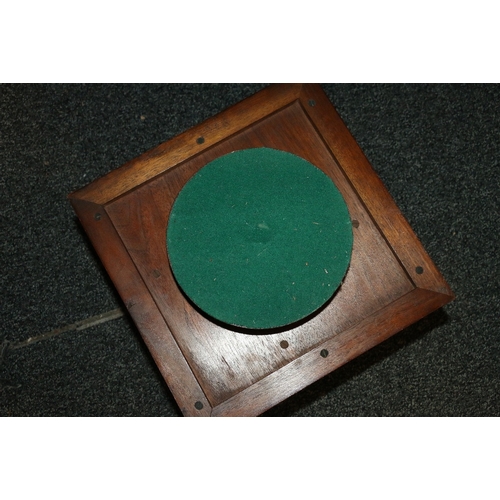 403 - Edwardian mahogany revolving table top bookcase, 35cm square