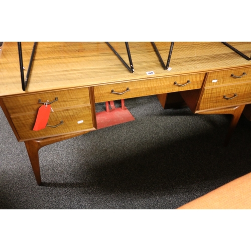 360 - Mid 19th century walnut and teak dressing table and wardrobe, each of simple rectangular form, raise... 