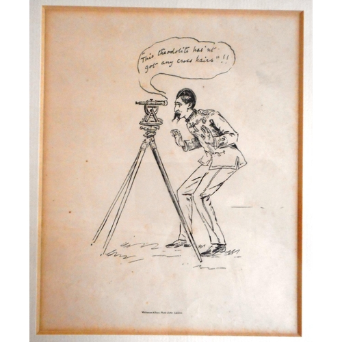 475 - Four early WW I lithographs of military cartoons depicting satirical views of potential and establis... 