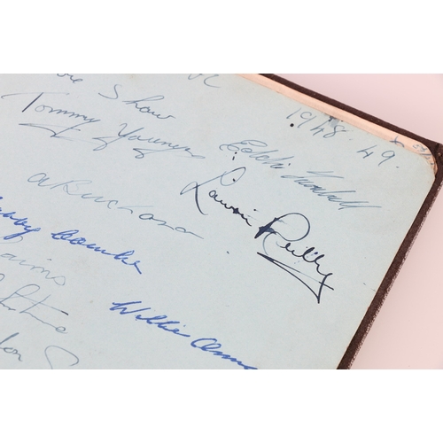 213 - Mid 20th century autograph book compiled by Janet Verth of Leith Edinburgh, one page includes the au... 