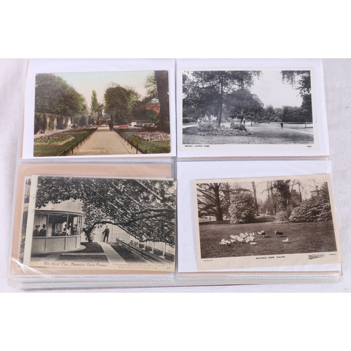 223 - A brown ring binder folder containing over 300 postcards of England topographical interest including... 