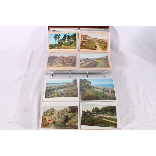 223 - A brown ring binder folder containing over 300 postcards of England topographical interest including... 