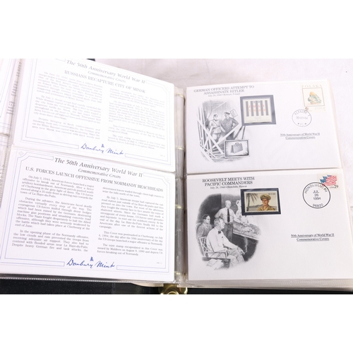 253 - The Danbury Mint The 50th Anniversary of World War II Commemorative Covers Collection withing three ... 