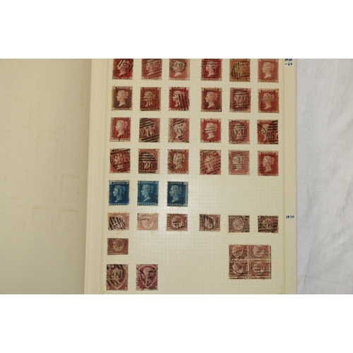 256 - Two albums of GB stamps including eight vic 1d penny blacks, penny red imperfs, stars and plates, tu... 