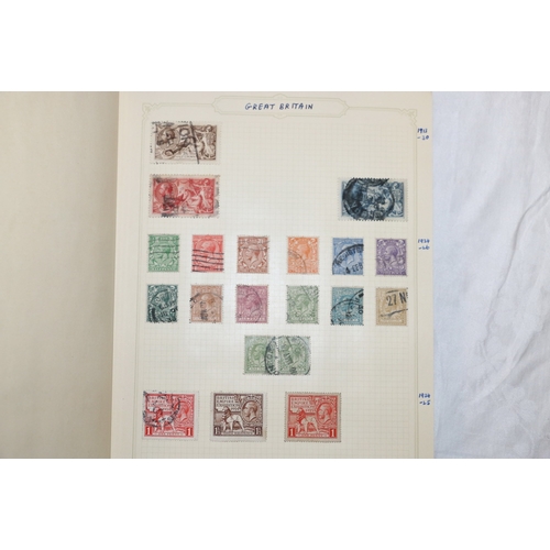 256 - Two albums of GB stamps including eight vic 1d penny blacks, penny red imperfs, stars and plates, tu... 