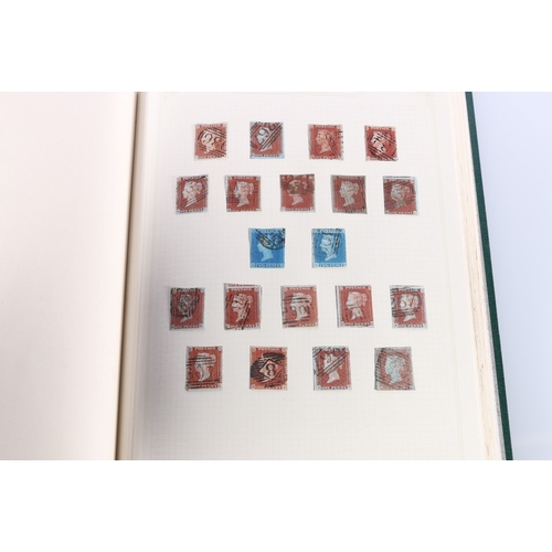 269 - Stamp collection in multiple albums and loose including GB Vic 1d penny black vertical pair QG-RG, f... 