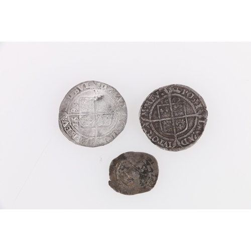 293 - ENGLAND Elizabeth I (1558-1603) hammered silver sixpence 1562 mm crown, another 1593 and a Edward II... 