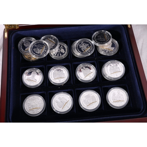 310 - The London Mint Office The Diamond Wedding Anniversary Silver Proof Coin Collection, nineteen coins,... 