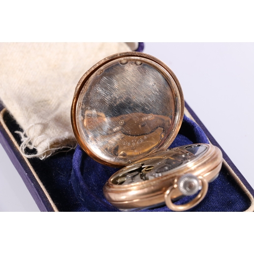 365 - Gloucester Regiment and Military Medal interest, a 9ct gold cased open face keyless pocket watch wit... 