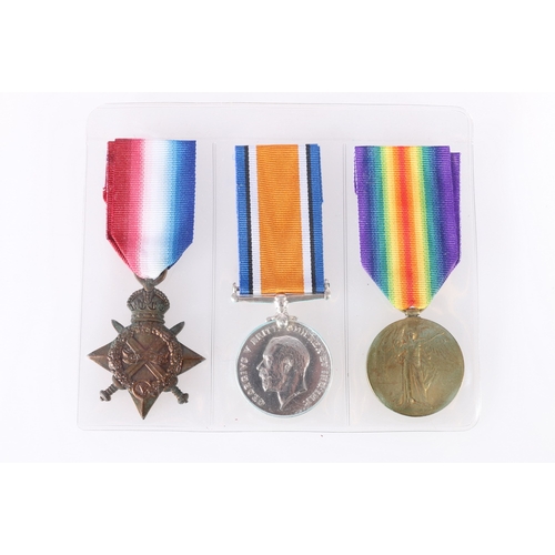 380 - WWI trio of 1815 Private Alexander Spence of Scottish Rifles including war medal, victory medal and ... 