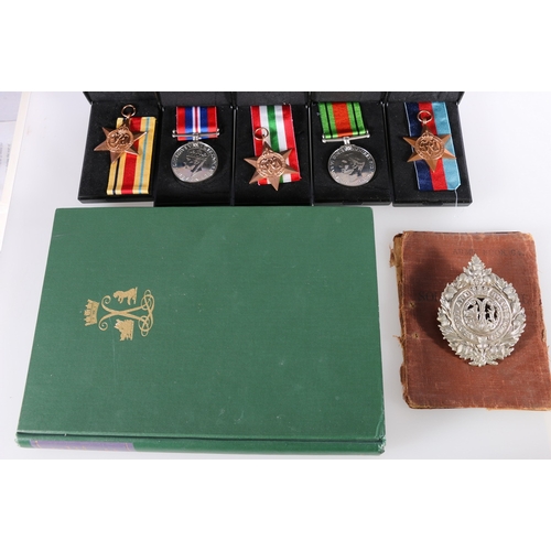 387 - WWII five medal group of 3323299 Pte John Middlemiss of the Argyll and Sutherland Highlanders includ... 