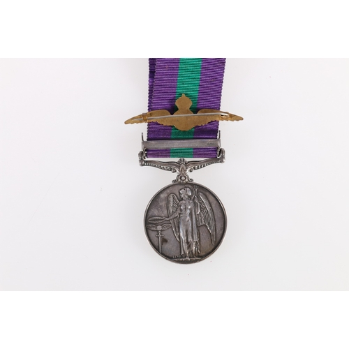 393 - George VI general service medal with Palestine clasp to 512520 AC1 T CRAIG RAF (Aircraftman 1st clas... 