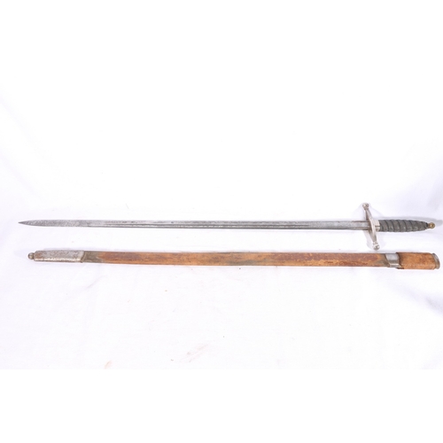 437 - George V Scottish officer's broadsword, the etched blade with GVR cypher, Scottish arms and HMMC mon... 