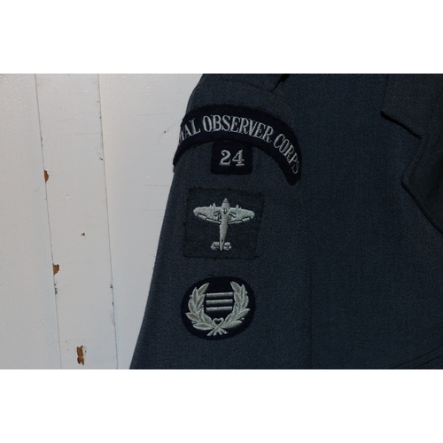 494 - British Royal Air Force dress uniform jacket having F W Harmer and Co Ltd label 