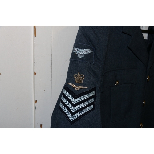 498 - British Royal Air Force dress uniform jacket having label penned 