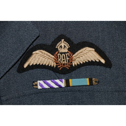 500 - British Royal Air Force dress uniform jacket having Bernard Uniforms (Holdings) Ltd label 