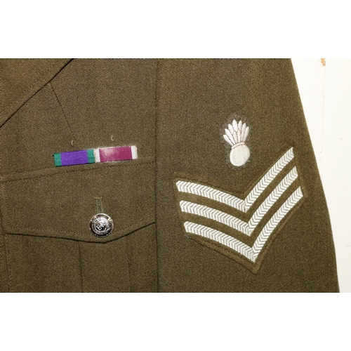 506 - British Army khaki green dress uniform jacket having H Edgard and Son Ltd label 