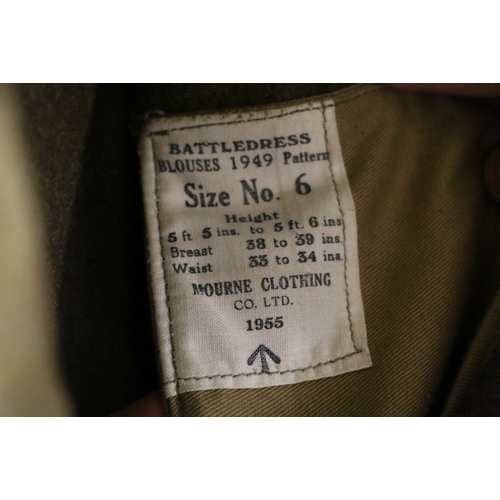 520 - British Army khaki green dress uniform jacket having Mourne Clothing Co Ltd label 