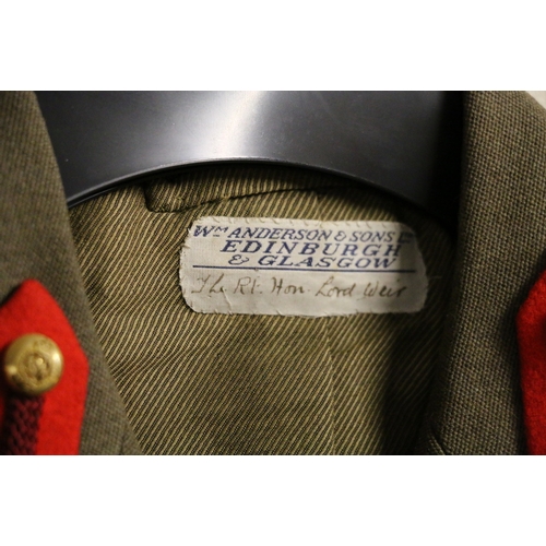 521 - British Army khaki green dress uniform jacket having W Anderson and Son Ltd of Edinburgh and Glasgow... 