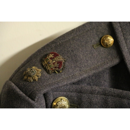 529 - British Army greatcoat or long jacket having C F Johns and Pegg of London label 