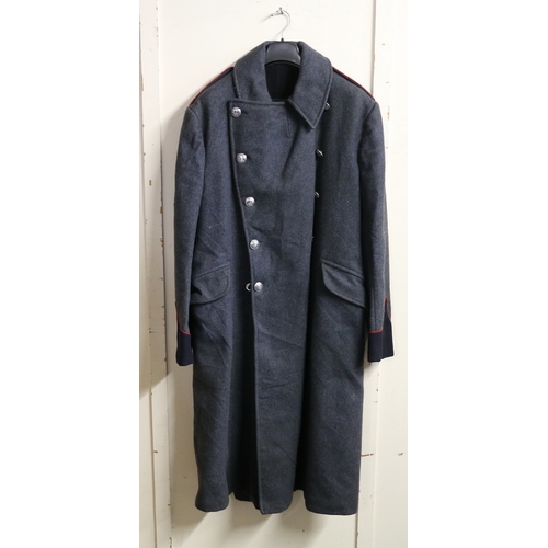 530 - British Army greatcoat or long jacket having Uniquip label with RAC (Royal Armoured Corps) buttons b... 