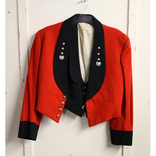 533 - British Royal Navy mess dress uniform having John Jones and Co Ltd of Mayfair London label 