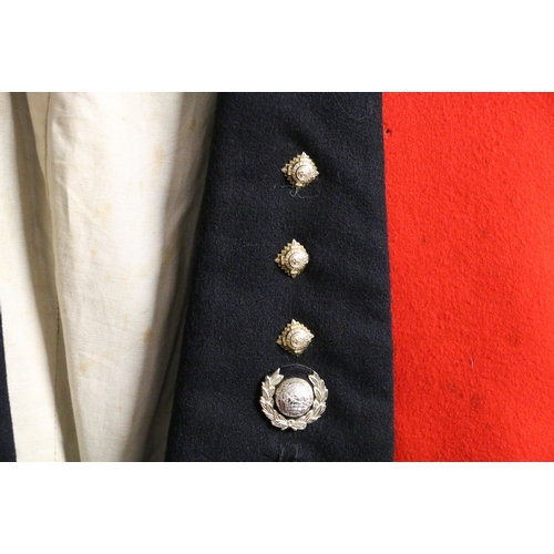 533 - British Royal Navy mess dress uniform having John Jones and Co Ltd of Mayfair London label 