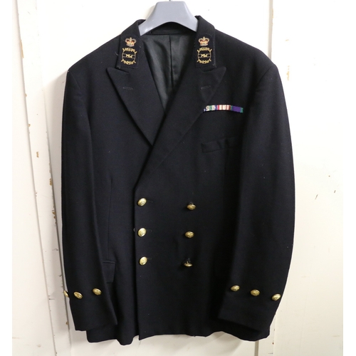 536 - British Royal Navy dress uniform jacket having Ambassador label penned 