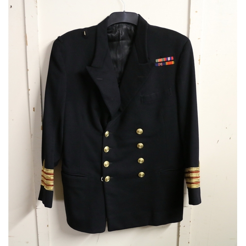 537 - British Royal Navy dress uniform jacket having Gieves of London label 