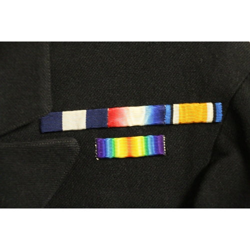 541 - British Royal Navy dress uniform jacket having Geo Spencer of Portsmouth label 