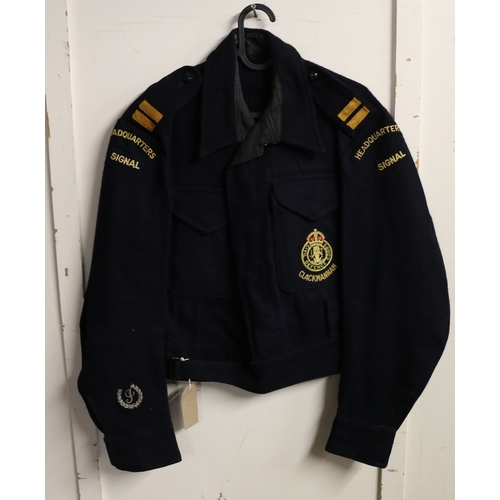 547 - British Civil Defence Corps dress uniform jacket having Charles Markson Limited label 