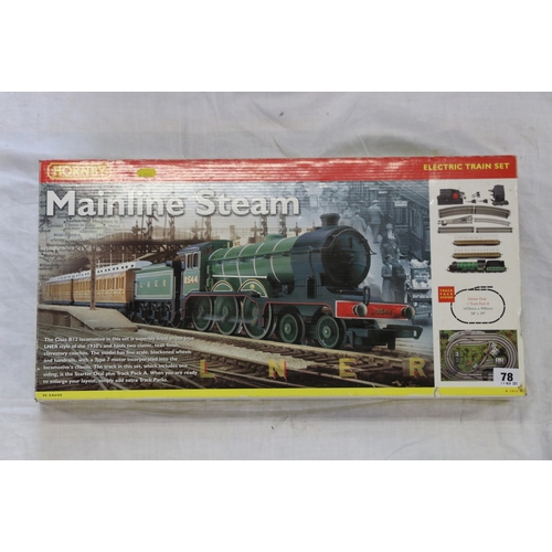 78 - Hornby OO gauge model railways R1032 Mainline Steam electric train set with 4-6-0 tender locomotive ... 