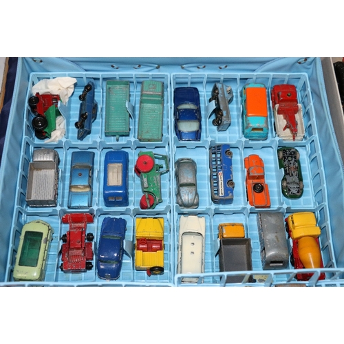 15 - Two Matchbox 41 Collector's cases with lift our trays containing vehicles, Corgi, Lone Star, Budgie ... 