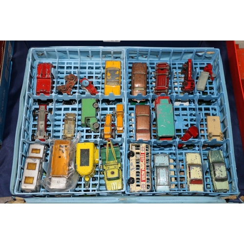 15 - Two Matchbox 41 Collector's cases with lift our trays containing vehicles, Corgi, Lone Star, Budgie ... 