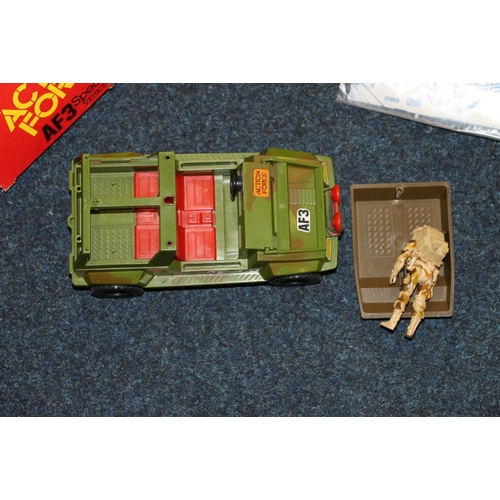 45 - Palitoy Action Man Action Force models including Headquarters, AF3 Special Patrol Vehicle, AF5 Multi... 