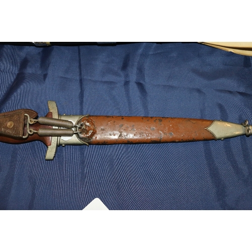 456 - German Nazi Third Reich WWII SA (Sturmabteilung - Storm Troops) Dagger with blade maker mark for Car... 