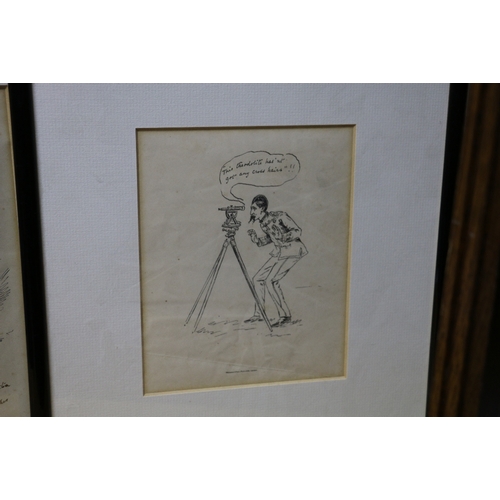 475 - Four early WW I lithographs of military cartoons depicting satirical views of potential and establis... 