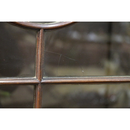 547 - 19th century mahogany secretaire bookcase, the moulded cornice over two astragal glazed doors above ... 